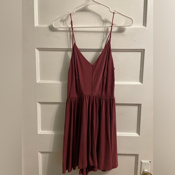 Silence + Noise Maroon Romper, Size L - Picture 1 of 4